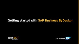 Erste Schritte mit SAP Business ByDesign – Kostenloser Online-Kurs auf openSAP