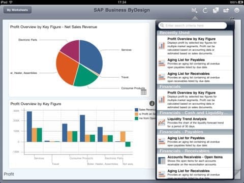 SAP Business ByDesign Dashboard App Bild 2