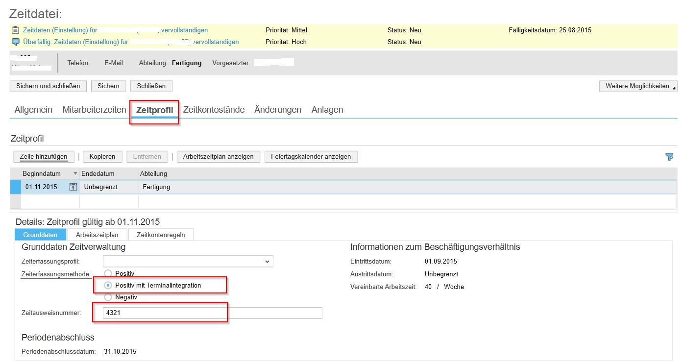 Kurzanleitung: Dokumentation Zeiterfassung Webservice