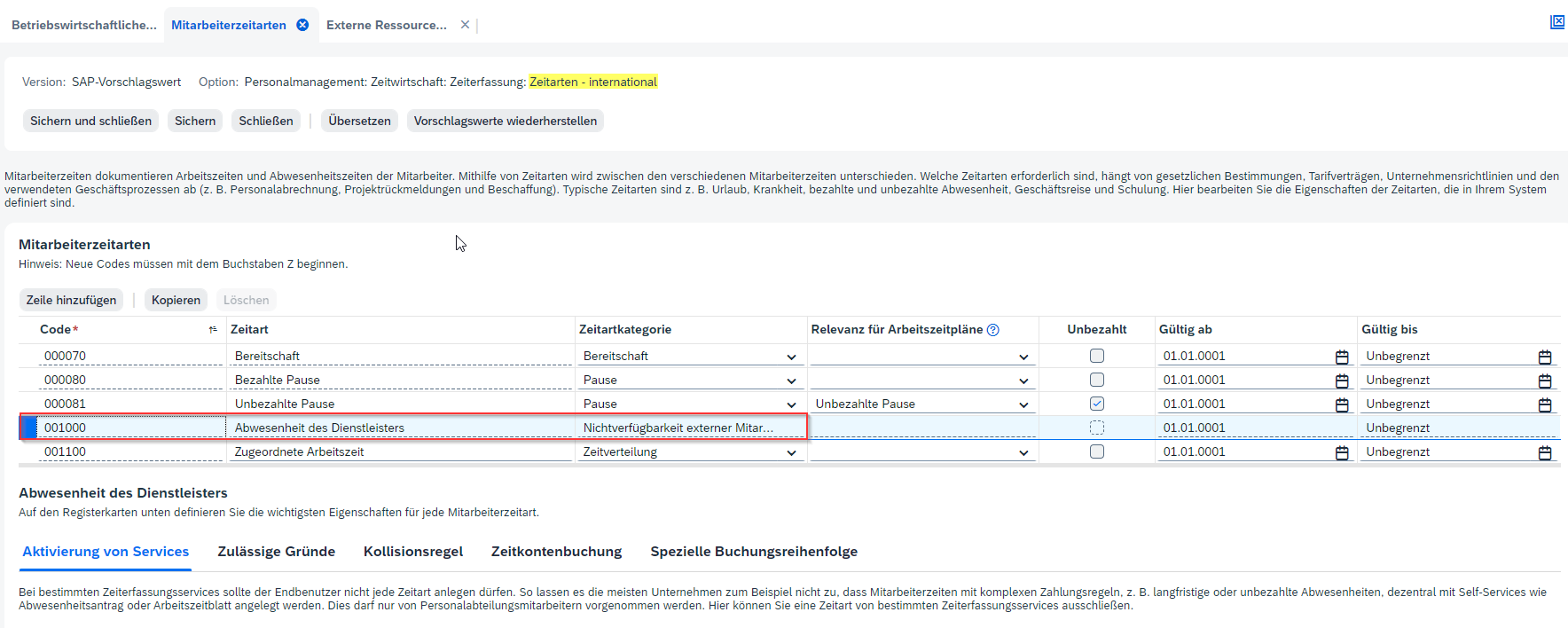 Kurzanleitung Abwesenheitsverwaltung für Dienstleister - Festlegung des Lösungsumfang - Bild 06