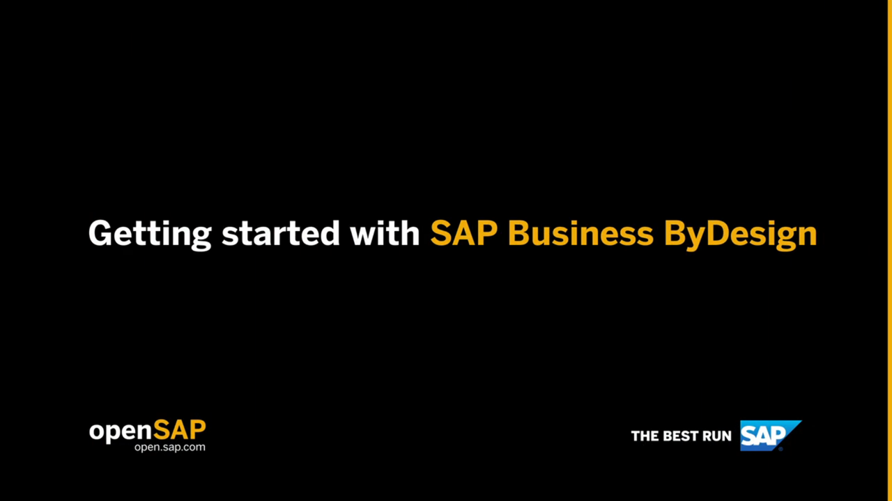 Erste Schritte mit SAP Business ByDesign – Kostenloser Online-Kurs auf openSAP