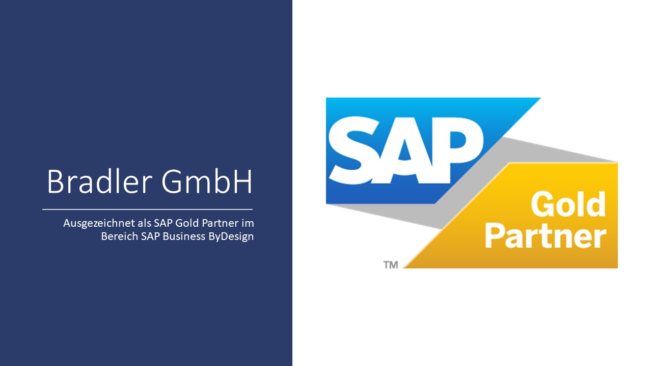Die Bradler GmbH ist SAP Gold Partner