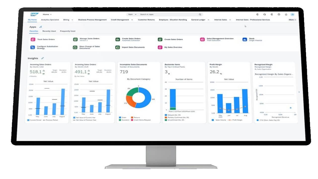 SAP Cloud ERP Oberfläche